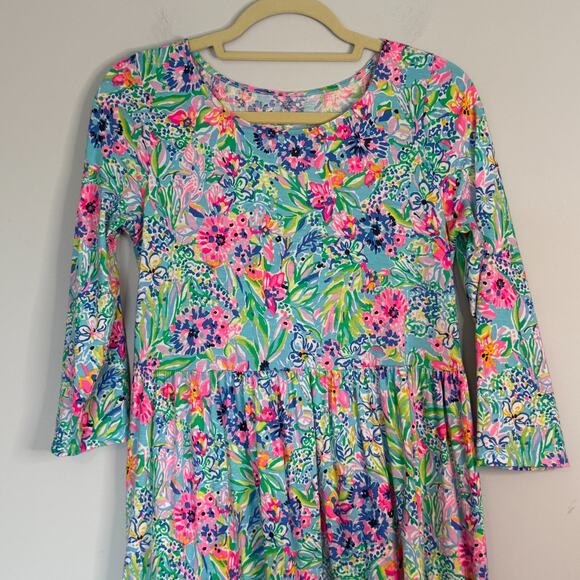 Lilly Pulitzer Geanna Swing Dress Size Small Alligator Isle Floral Preppy Cotton - Picture 2 of 7